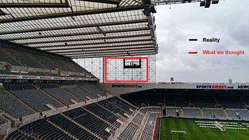 October 2014 - St James' Park 'Giant' TV installed.jpg